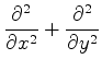 $\displaystyle \frac{\partial^2}{\partial x^2} +\frac{\partial^2}{\partial y^2}$