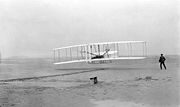 Orville and Wilbur Wright flew the Wright Flyer I, the first airplane, on December 17, 1903 at Kitty Hawk, North Carolina.